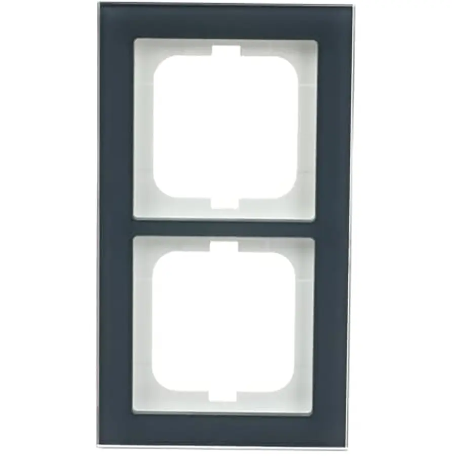 Busch-Jaeger afdekraam 2-voudig Axcent glas oester (1722-229)