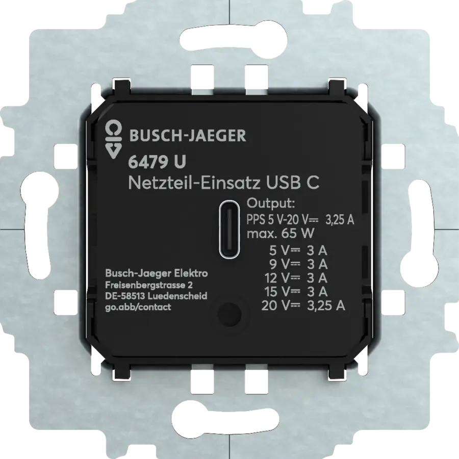 Busch-Jaeger USB-C voeding PD 65W (6479 U)