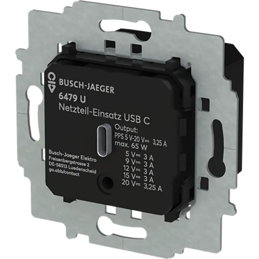 Busch-Jaeger USB-C voeding PD 65W (6479 U)