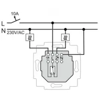 Busch-Jaeger elektronische kamerthermostaat wisselcontact 230V (1097 U-101)