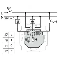 Busch-Jaeger elektronische kamerthermostaat 2x maakcontact verwarmen en koelen 230V (1099 UHK-101)