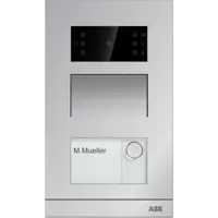 Busch-Jaeger ABB Welcome IP Mini Video Buitenstation 1 drukknop IC/DESFire 99mm opbouwmontage aluminium (H81316P1-A)
