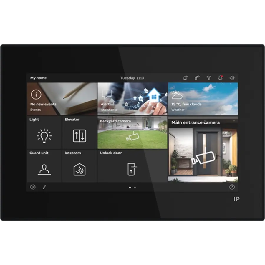 Busch-Jaeger ABB-Welcome IP binnenpost Touch Lite 7 inch met kleurenscherm kleur zwart (H8249-1B)