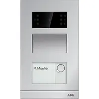 Busch-Jaeger welcome IP Mini video buitenpost 1 drukknop IC/DESFire inbouw aluminium (H81366P1-A)