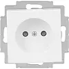 Busch-Jaeger wandcontactdoos zonder randaarde kindveilig Balance SI wit glans (2300 UCB-914-500)