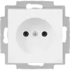 Busch-Jaeger wandcontactdoos zonder randaarde Balance SI wit glans (2300 UC-914-500)