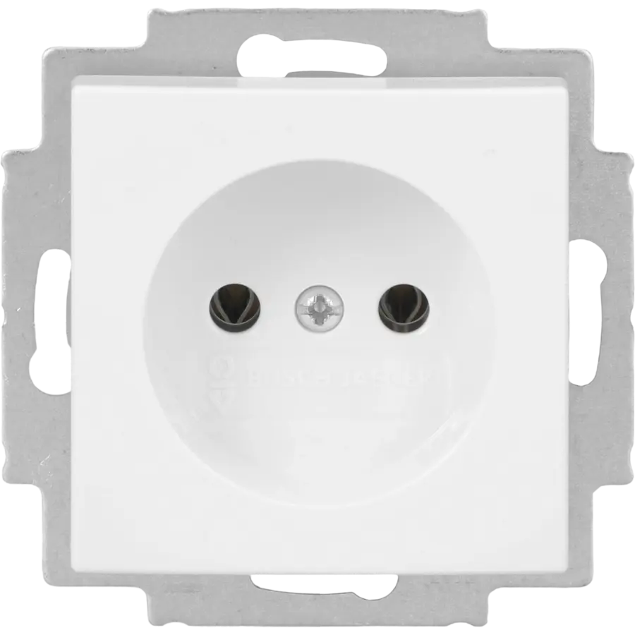 Busch-Jaeger wandcontactdoos zonder randaarde Balance SI wit glans (2300 UC-914-500)