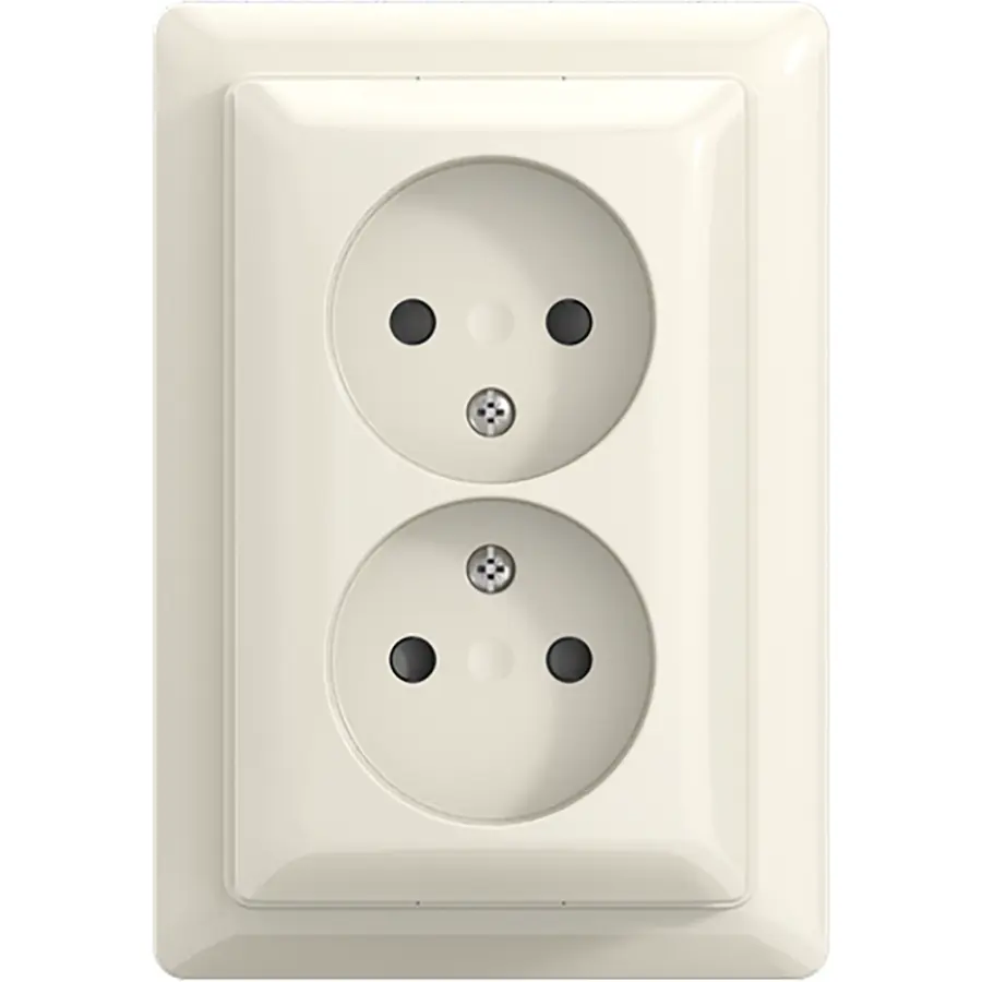 Busch-Jaeger wcd kv dubbel + plaat opb b-ap (202 APBJ-522-503)