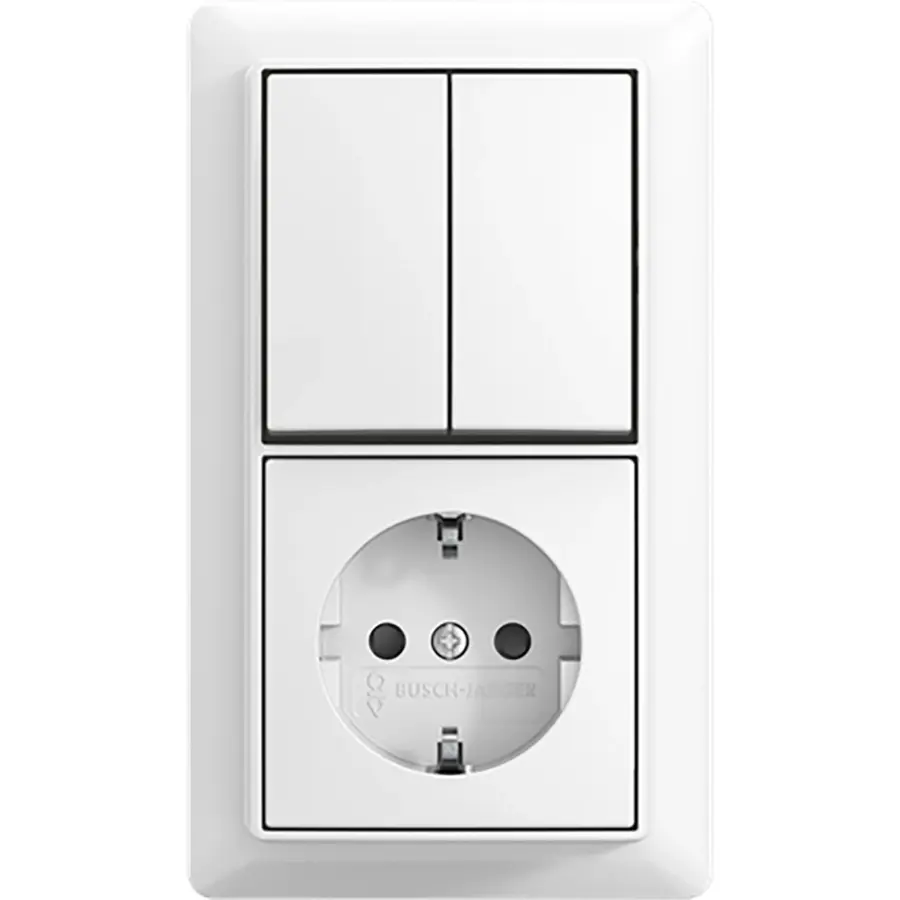 Busch-Jaeger combinatie ra kv serie + plaat (2601/5/20 EAPBJ-524-503)