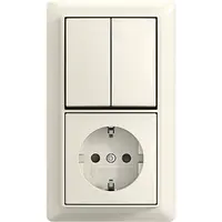 Busch-Jaeger combinatie ra kv serie + plaat (2601/5/20 EAPBJ-522-503)