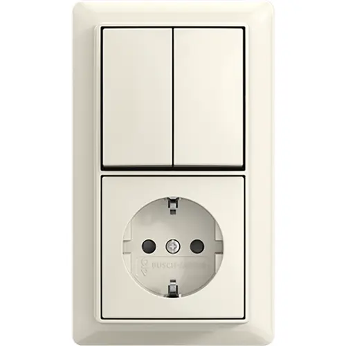 Busch-Jaeger combinatie ra kv serie + plaat (2601/5/20 EAPBJ-522-503)