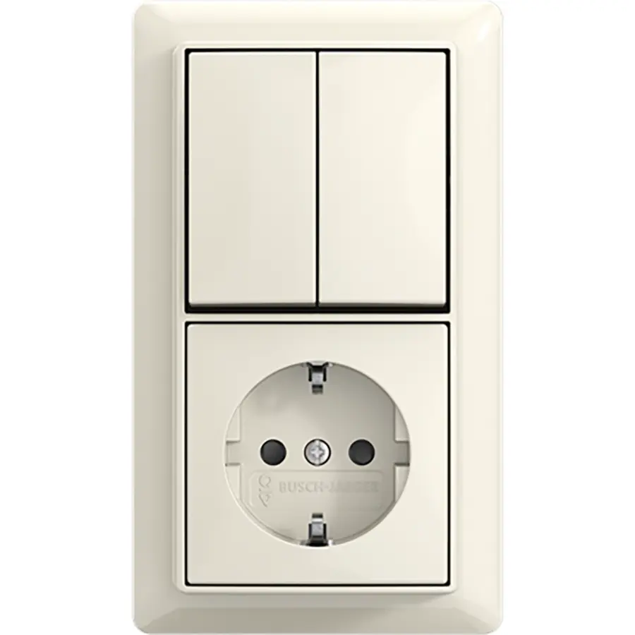 Busch-Jaeger combinatie ra kv serie + plaat (2601/5/20 EAPBJ-522-503)