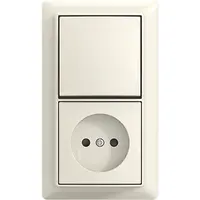 Busch-Jaeger combinatie kv wis + plaat opb (2601/6/20 APBJ-522-503)