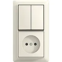 Busch-Jaeger combinatie kv serie + plaat op (2601/5/20 APBJ-522-503)