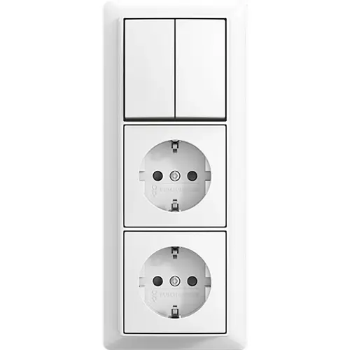 Busch-Jaeger combinatie ra kv 3v wis + plaa (2601/6/20/2 EAPBJ-524-503)