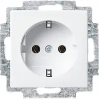 Busch-Jaeger wandcontactdoos randaarde met klauwbevestiging Balance SI wit glans (20 EUC-914)