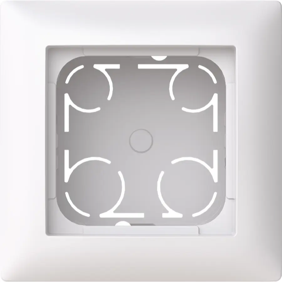 Busch-Jaeger opbouwbak 1-voudig inclusief afdekraam Balance SI wit glans (1711-914)