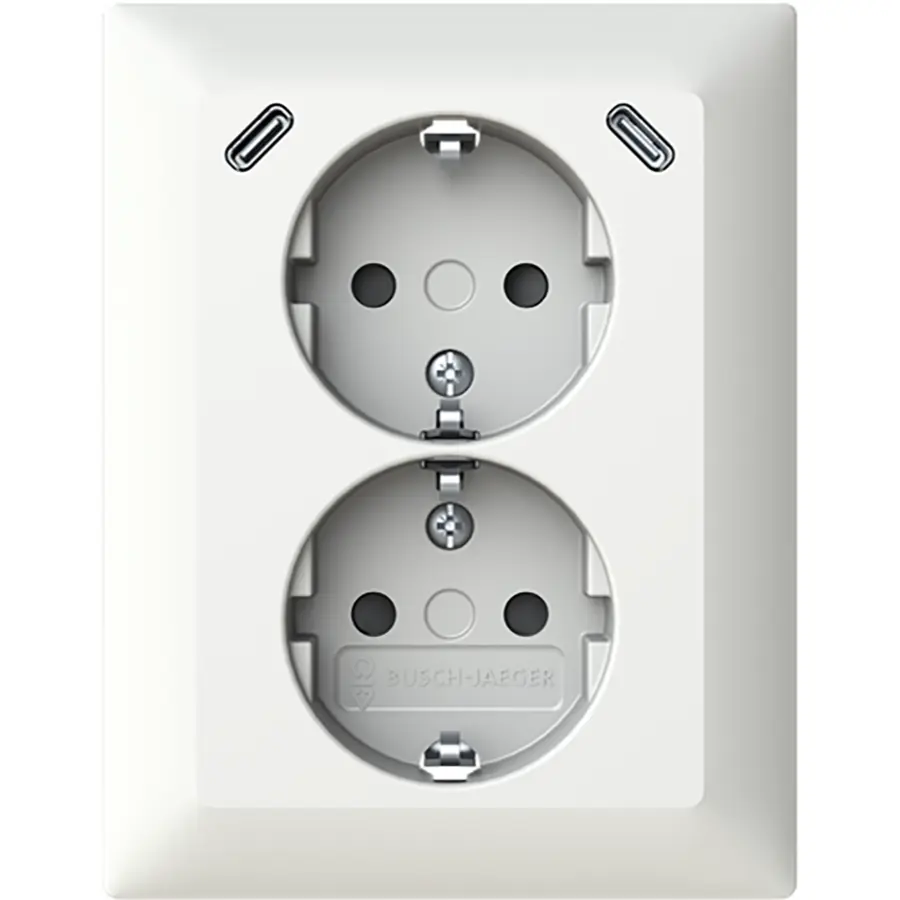 Busch-Jaeger wcd ra dubbel kv + usb-c/c inb (202EUJRB2USBC-914)