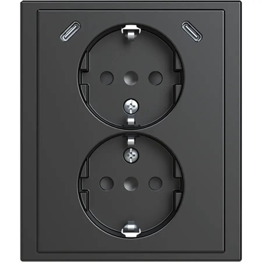 Busch-Jaeger wcd ra dubbel kv + usb-c/c inb (202EUJRB2USBC-81)