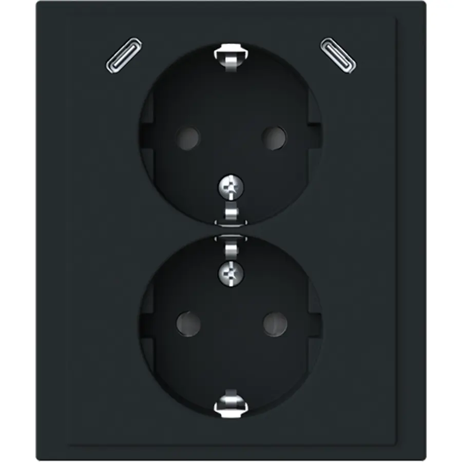 Busch-Jaeger wcd ra dubbel kv + usb-c/c inb (202EUJRB2USBC-885)