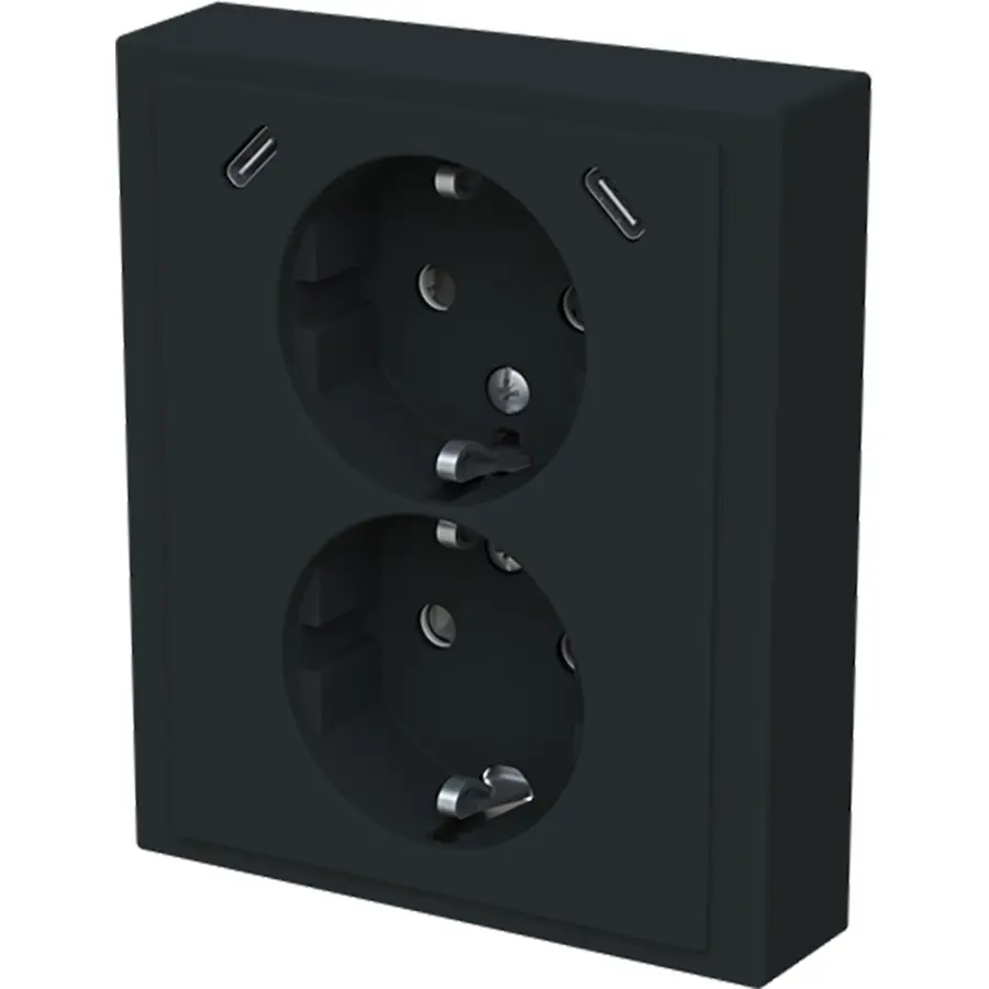 Busch-Jaeger wcd ra dubbel kv + usb-c/c inb (202EUJRB2USBC-885)