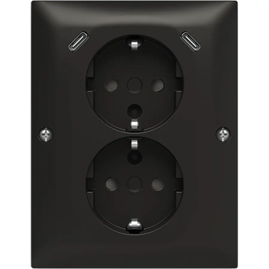 Busch-Jaeger wcd ra dubbel kv + usb-c/c hoe (202EAPJRB2USBC-915)