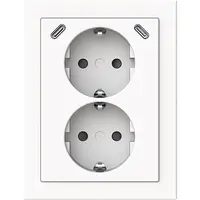 Busch-Jaeger wcd ra dubbel kv + usb-c/c hoe (202EAPJRB2USBC-84)