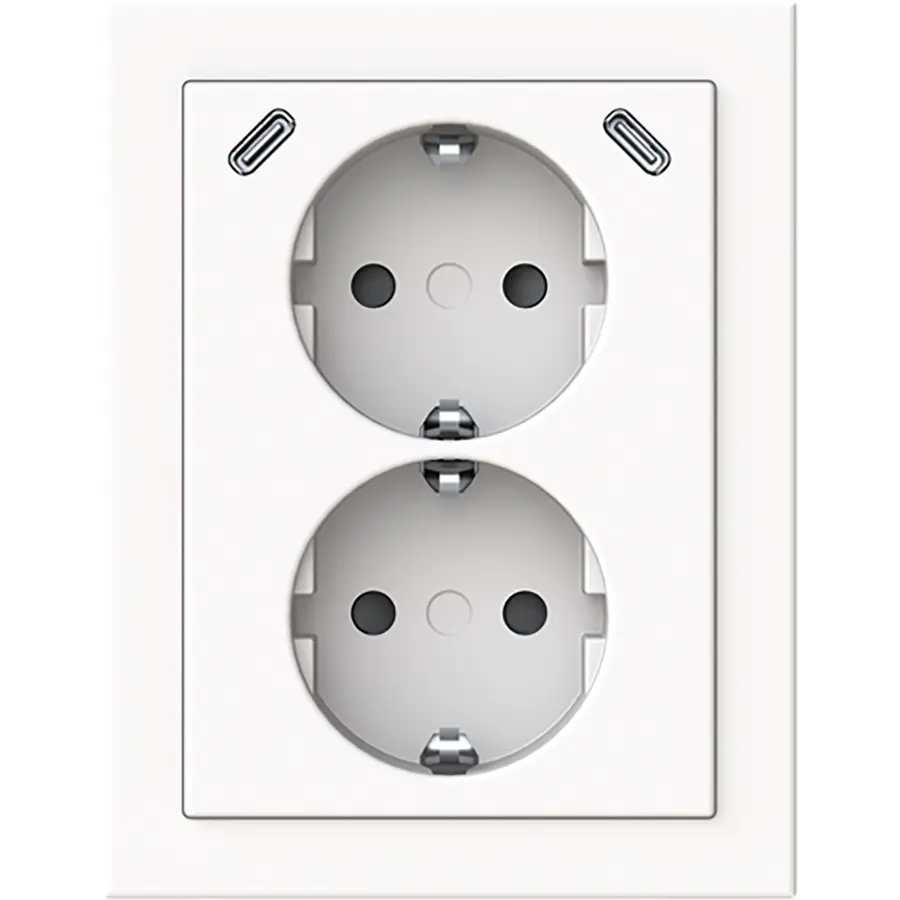 Busch-Jaeger wcd ra dubbel kv + usb-c/c hoe (202EAPJRB2USBC-84)