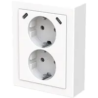 Busch-Jaeger wcd ra dubbel kv + usb-c/c hoe (202EAPJRB2USBC-84)
