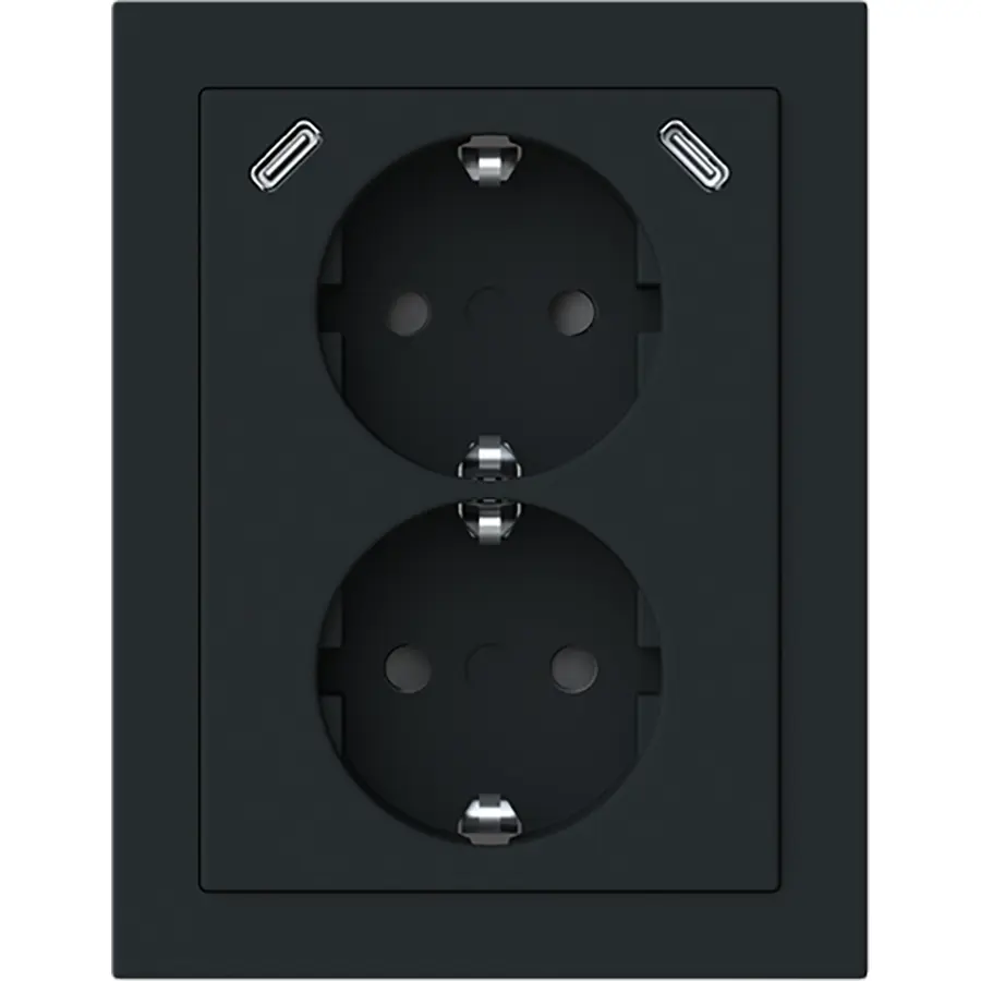Busch-Jaeger wcd ra dubbel kv + usb-c/c hoe (202EAPJRB2USBC-885)