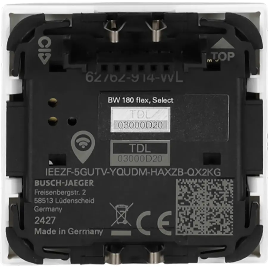 Busch-Jaeger opzetstuk wachter 180 flex standaard-sensor met selectlens draadloos Balance SI wit glans (62762-914-WL)