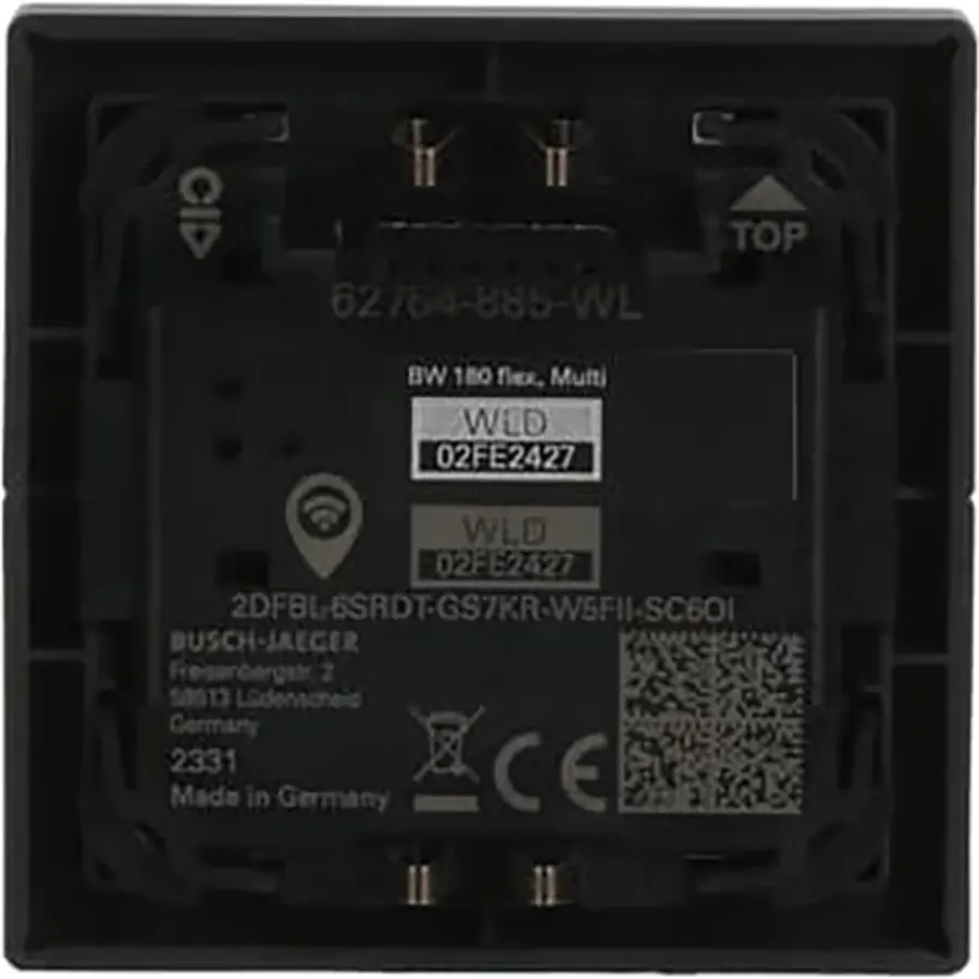 Busch-Jaeger opzetstuk wachter 180 flex comfort-sensor met multilens draadloos Future Linear zwart mat (62764-885-WL)
