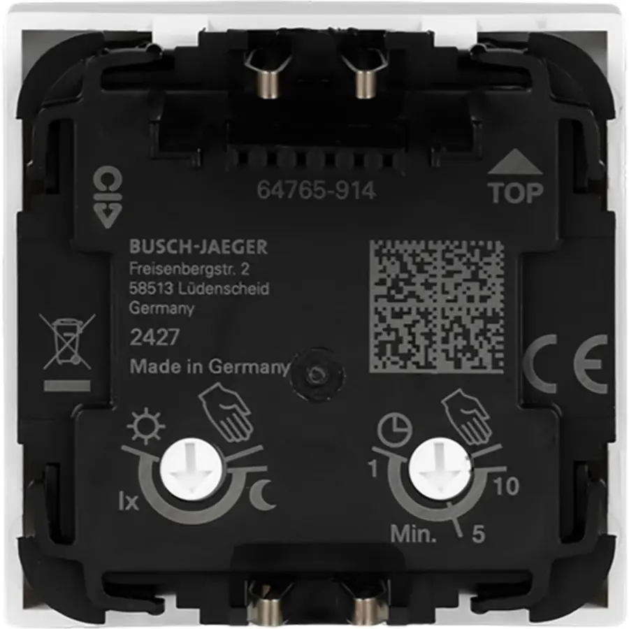 Busch-Jaeger comfortschakelaar flex-opzetstuk met bewegingssensor Balance SI wit glans (64765-914)