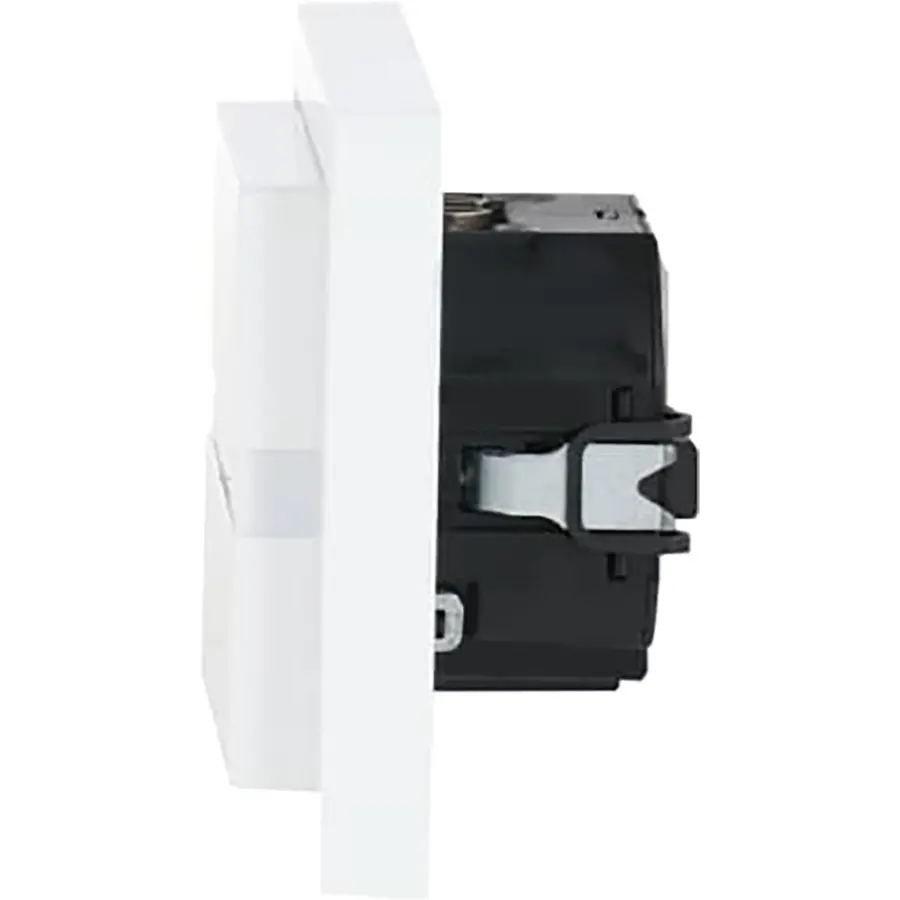 Busch-Jaeger comfortschakelaar flex compleet met relaissokkel Future Linear studiowit glans (64765 UJ-84)
