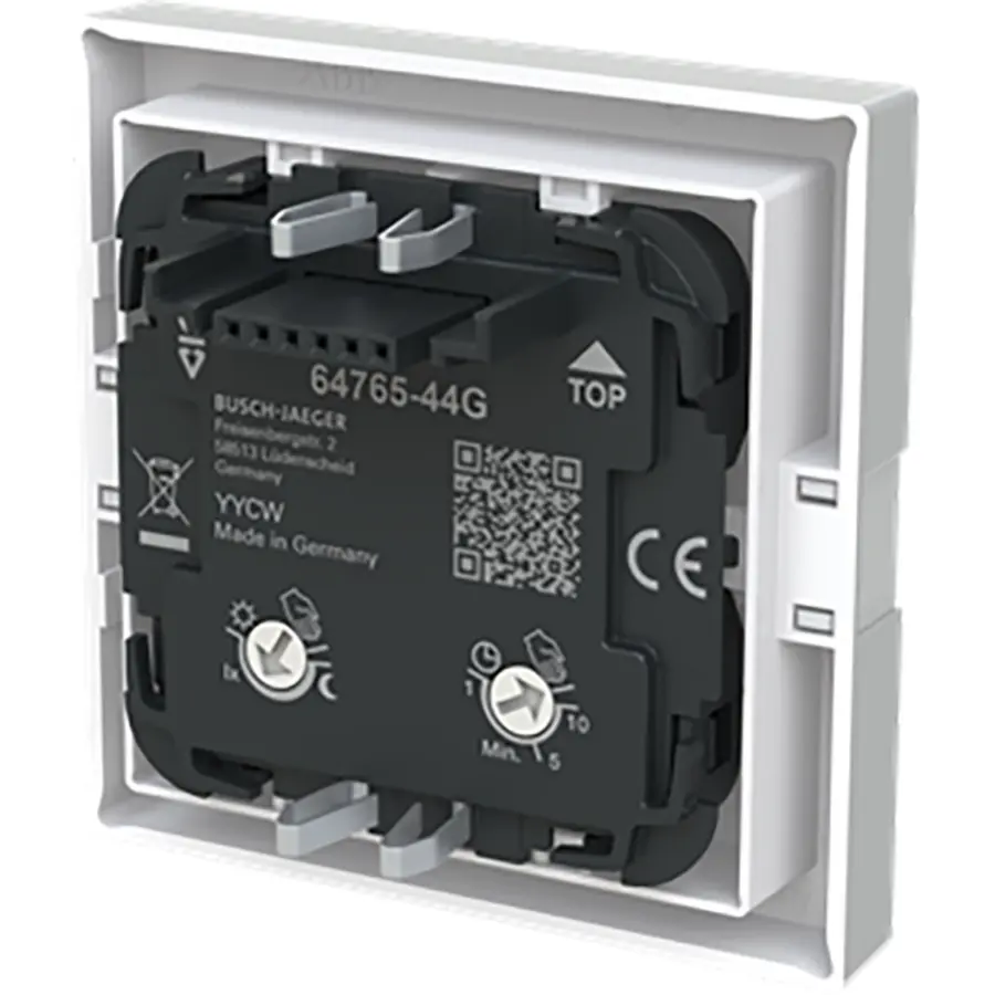 Busch-Jaeger comfortschakelaar flex-opzetstuk met bewegingssensor Art Linear studiowit glans (64765-44G)