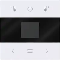 Busch-Jaeger centraalplaat voor kamerthermostaat met display en Bluetooth Art Linear studiowit glans (1794 MDRT-44G)
