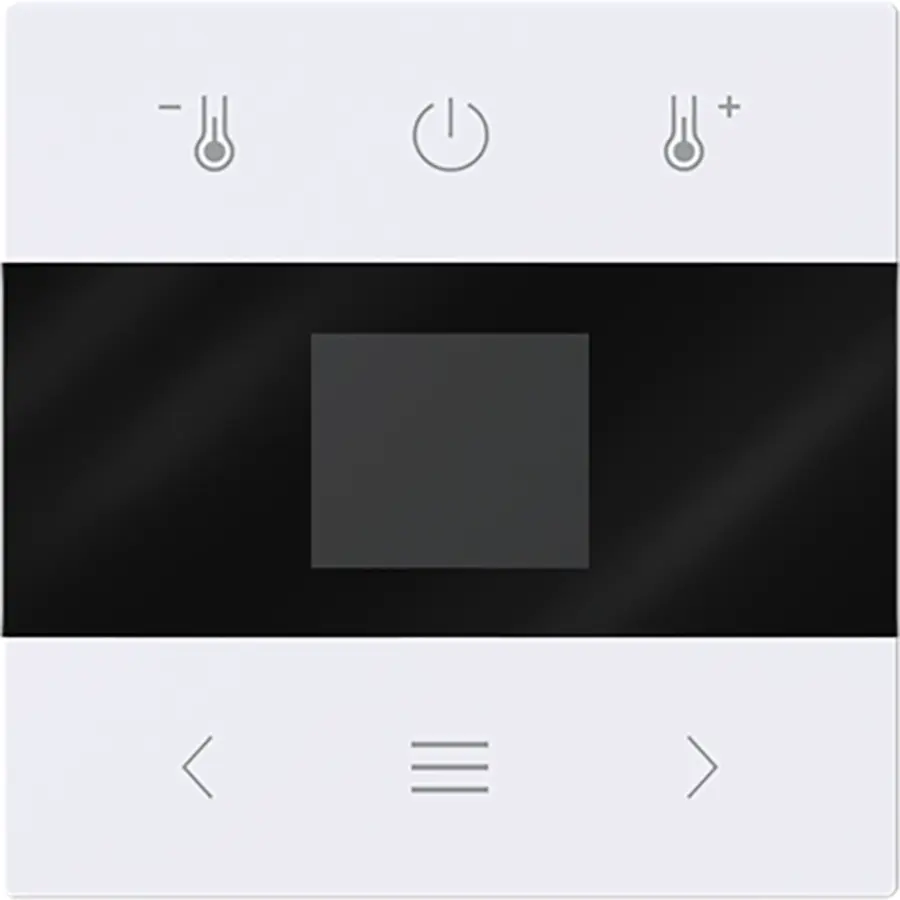 Busch-Jaeger centraalplaat voor kamerthermostaat met display en Bluetooth Art Linear studiowit glans (1794 MDRT-44G)