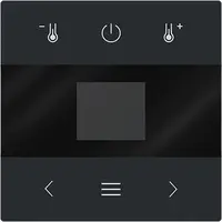 Busch-Jaeger centraalplaat voor kamerthermostaat met display en Bluetooth Art Linear zwart mat (1794 MDRT-45M)