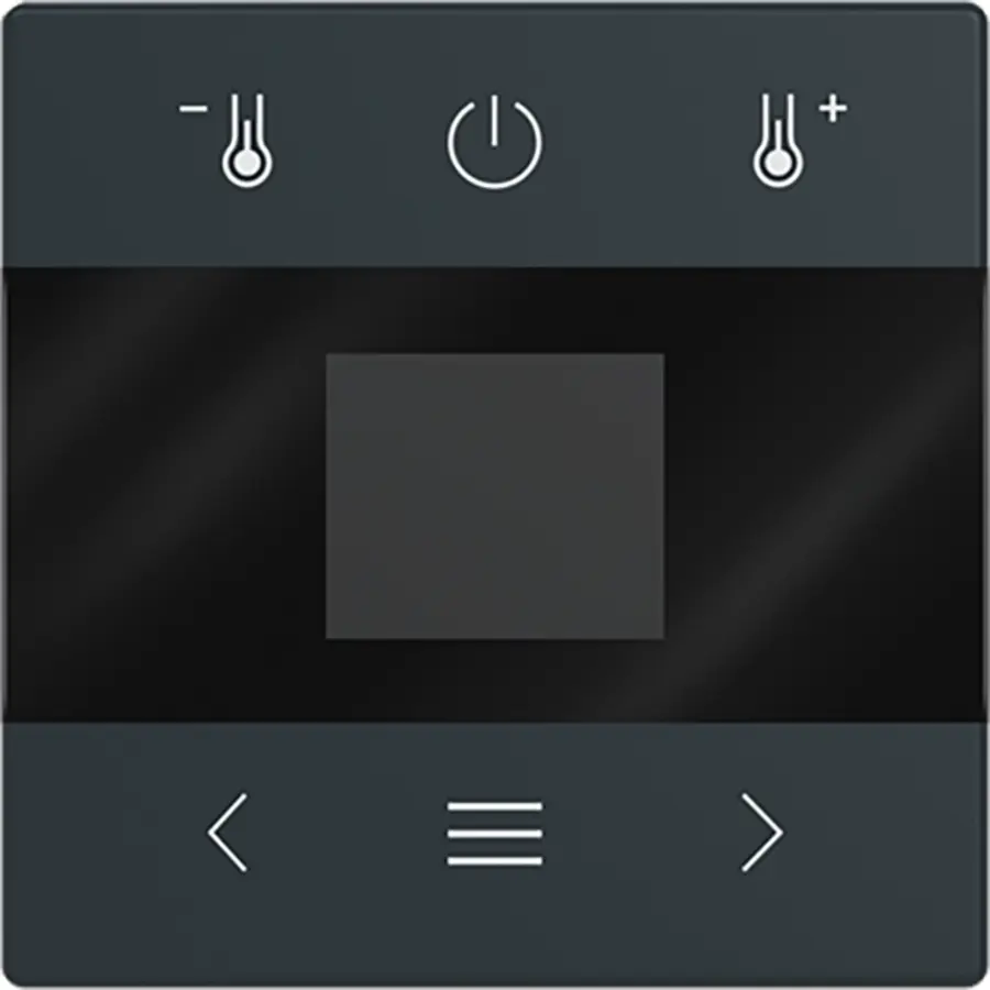Busch-Jaeger centraalplaat voor kamerthermostaat met display en Bluetooth Future Linear antraciet glans (1794 MDRT-81)