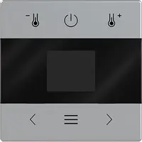 Busch-Jaeger centraalplaat voor kamerthermostaat met display en Bluetooth Future Linear aluzilver (1794 MDRT-83)