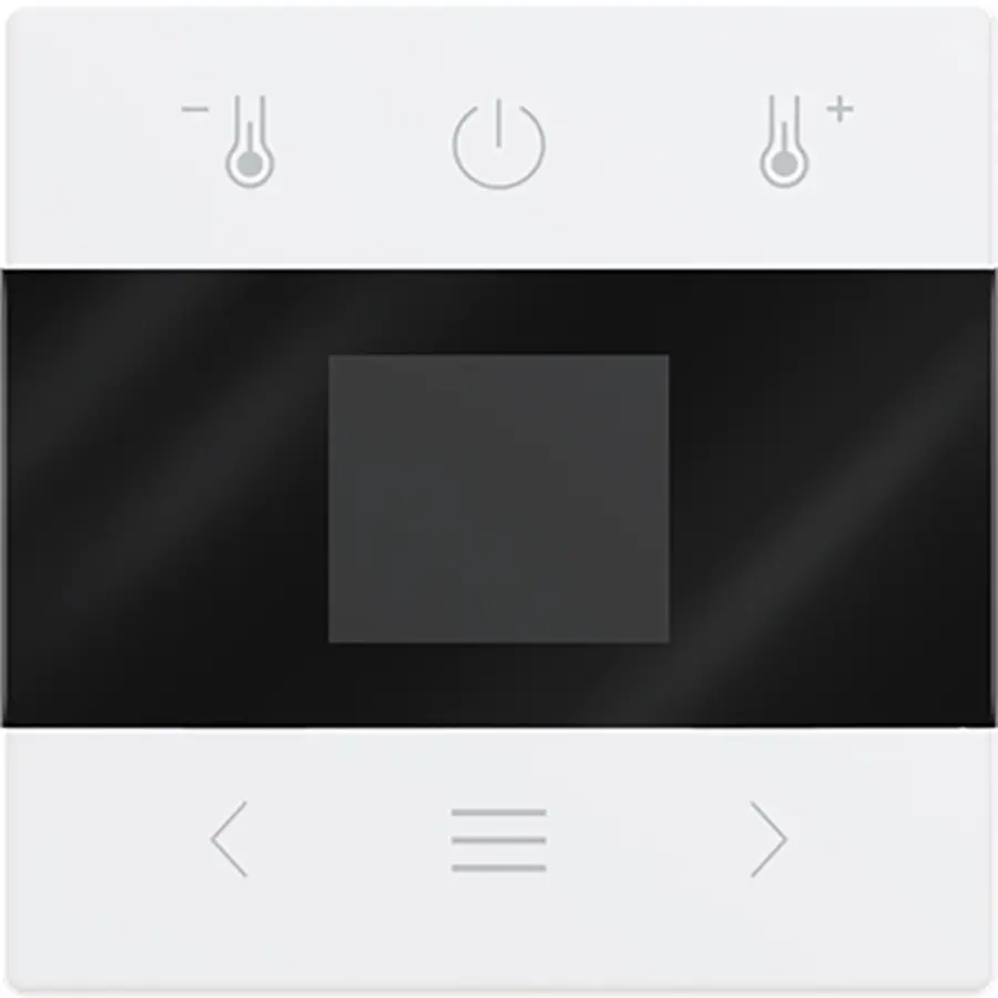 Busch-Jaeger centraalplaat voor kamerthermostaat met display en Bluetooth Future Linear studiowit glans (1794 MDRT-84)