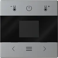 Busch-Jaeger centraalplaat voor kamerthermostaat met display en Bluetooth Pure Stainless Steel (1794 MDRT-866)