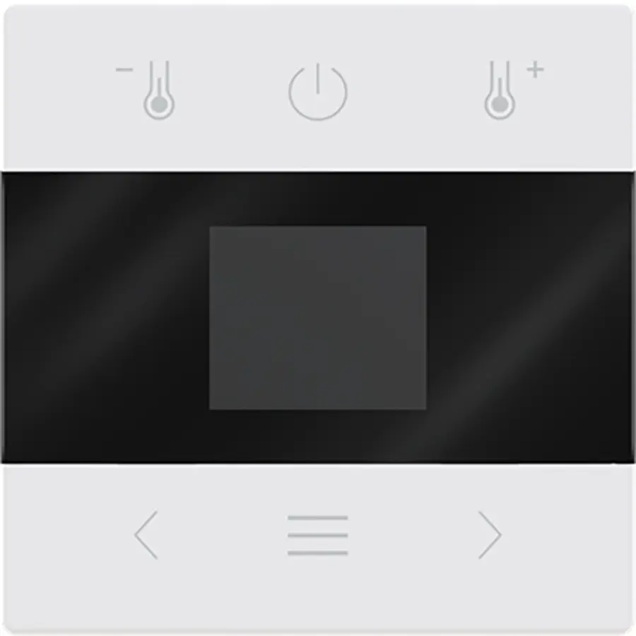 Busch-Jaeger centraalplaat voor kamerthermostaat met display en Bluetooth Future Linear studiowit mat (1794 MDRT-884)