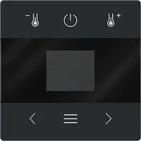 Busch-Jaeger centraalplaat voor kamerthermostaat met display en Bluetooth Future Linear zwart mat (1794 MDRT-885)