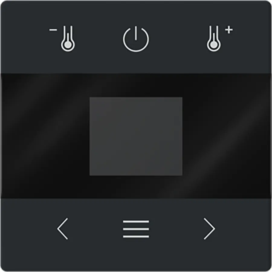 Busch-Jaeger centraalplaat voor kamerthermostaat met display en Bluetooth Future Linear zwart mat (1794 MDRT-885)