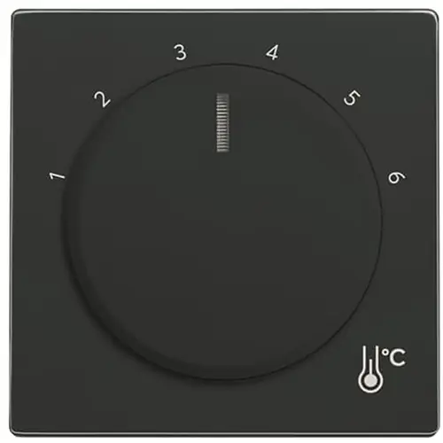 Busch-Jaeger draaiknop voor kamerthermostaat 1094/1097U Future Linear antraciet glans (1794 R-81) Busch-Jaeger draaiknop voor kamerthermostaat 1094/1097U Future Linear antraciet glans (1794 R-81)
