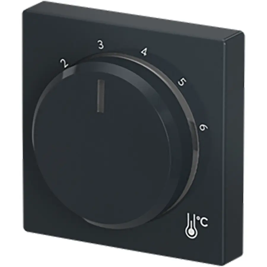 Busch-Jaeger draaiknop voor kamerthermostaat 1094/1097U Future Linear antraciet glans (1794 R-81)