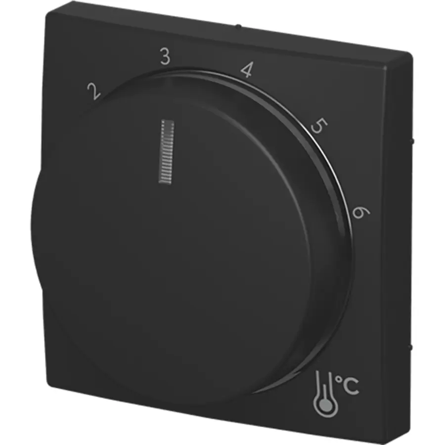 Busch-Jaeger draaiknop voor kamerthermostaat 1094/1097U Balance SI zwart mat (1794 R-915)