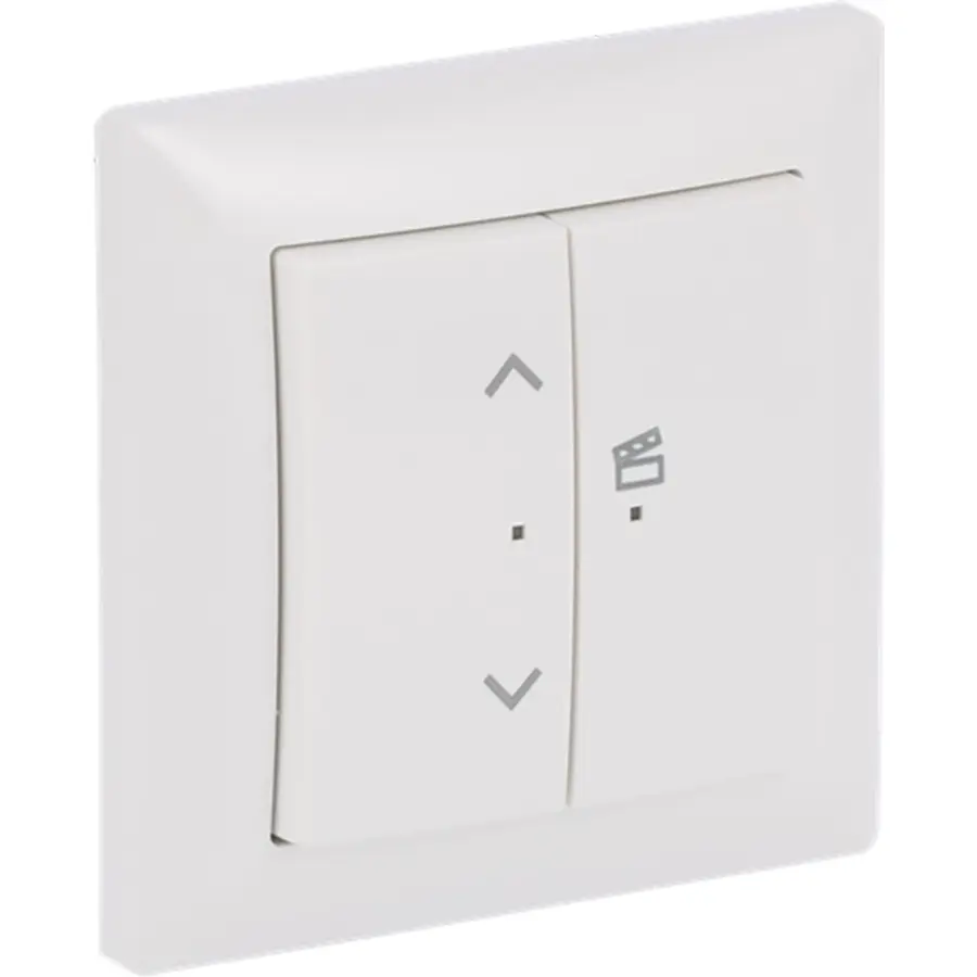 Busch-Jaeger jaloeziesokkel flex 1-voudig complete set met bedieningselement draadloos Balance SI wit glans (62731/UJ-914-WL)
