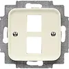 Busch-Jaeger centraalplaat + draagring 2x modular jack Standaard SI (2561-02-212)